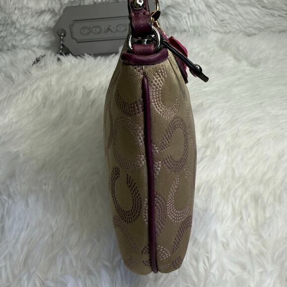 COACH y2k Purple Signature Canvas Wristlet Mini Purse - Picture 6 of 12